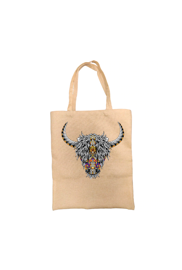 Highland Cow Tote Bag, Cow Bag, Personalised Tote Bag, Burlap